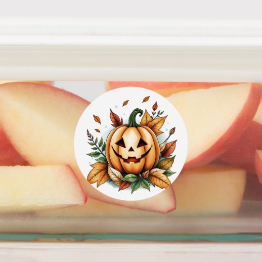 Whimsical Retro Boho Halloween Witchy Kitten, Etiketten (Befestigt)