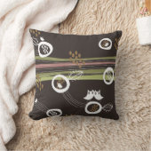 Whimsical Retro Brown Owls Familie Nest Niedlich C Kissen (Decke)
