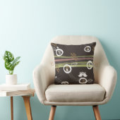 Whimsical Retro Brown Owls Familie Nest Niedlich C Kissen (Stuhl )