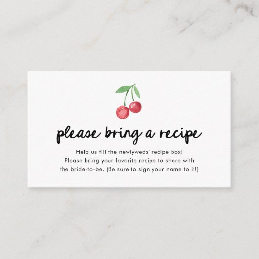 Whimsical Retro Cherries | Antrag auf Erstattung Begleitkarte (Vorderseite)