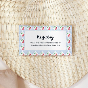 Whimsical Retro Cherries   Brautparty Begleitkarte