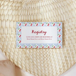 Whimsical Retro Cherries   Brautparty Begleitkarte