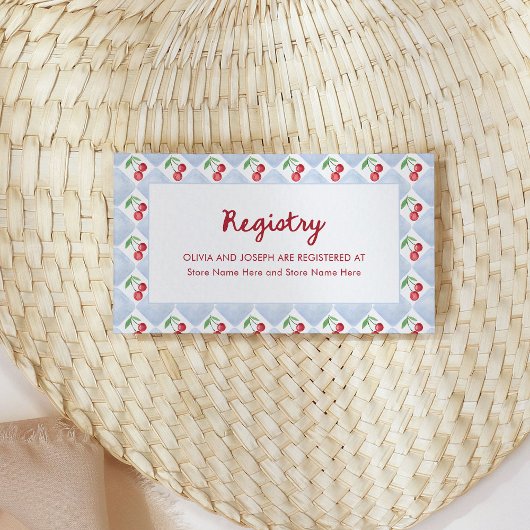 Whimsical Retro Cherries | Brautparty Begleitkarte