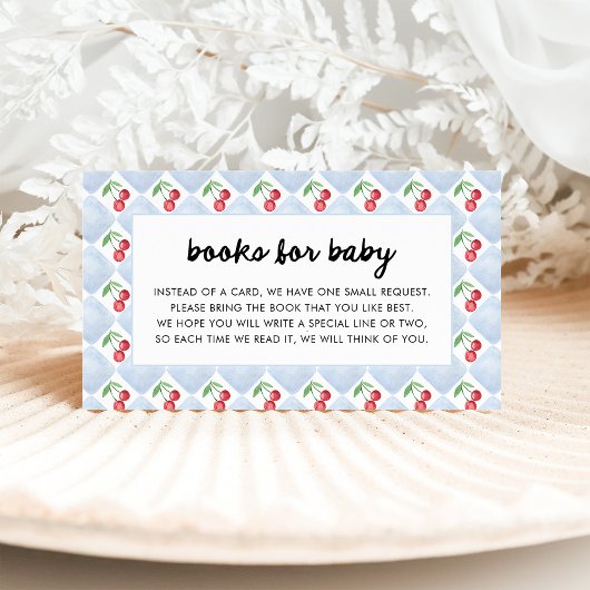 Whimsical Retro Cherries | Bücher für Baby Begleitkarte