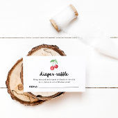 Whimsical Retro Cherries | Diaper Raffle Begleitkarte
