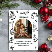 Whimsical Retro Christmas Arch Foto Holiday Card Einladung