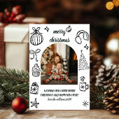 Whimsical Retro Christmas Arch Foto Holiday Card Einladung