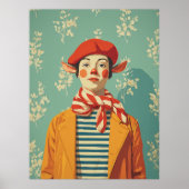 Whimsical Retro Christmas Elf Poster (Vorne)