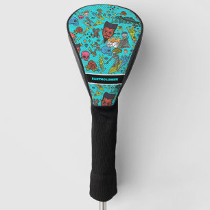 Whimsical Retro-Comic Personalized Golf Headcover