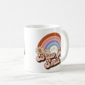 Whimsical Retro Design mit Bräunungs-Sip Lächeln Kaffeetasse (VorderseiteRechts)