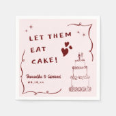 Whimsical Retro Doodle Art | Hochzeit Serviette (Vorderseite)