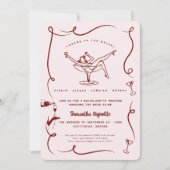 Whimsical Retro Doodle | Bachelorette Weekend Einladung (Vorderseite)