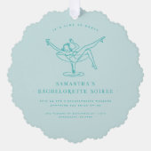 Whimsical Retro Doodle | Bachelorette Weekend Ornament Karte (Vorderseite)