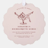 Whimsical Retro Doodle | Bachelorette Weekend Ornament Karte (Vorderseite)