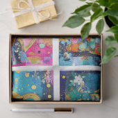 Whimsical Retro-Kaffeekanne Dekoupage Seidenpapier (Geschenk)