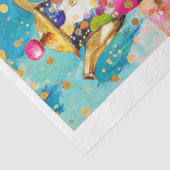 Whimsical Retro-Kaffeekanne Dekoupage Seidenpapier (Ausschnitt)