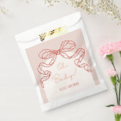 Whimsical Retro Orange Hand Drawn Bow Baby Dusche Geschenktütchen (Versiegelt)