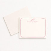 Whimsical retro Pink Bow Nursery Note Card Einladung