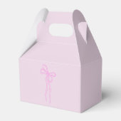 Whimsical Retro Pink Hand Drawn Bow Baby Dusche Geschenkschachtel (Rückseite)
