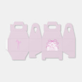 Whimsical Retro Pink Hand Drawn Bow Baby Dusche Geschenkschachtel (Ungefaltet)