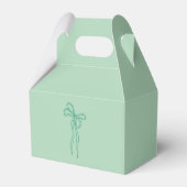 Whimsical Retro Sage Hand Drawn Bow Baby Dusche Geschenkschachtel (Rückseite)