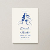 Whimsical Retro spielerisch Hand gezeichnete Feier Save The Date