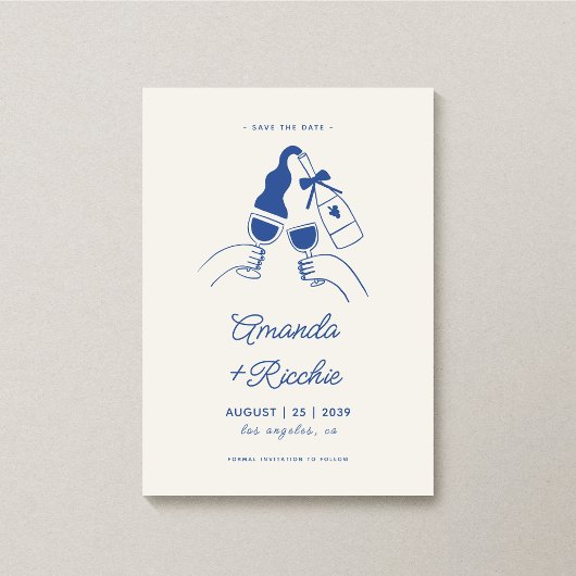 Whimsical Retro spielerisch Hand gezeichnete Feier Save The Date