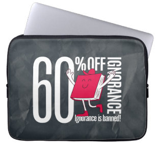 Whimsical Retro Unwissenheit ist verboten Laptop-H Laptopschutzhülle