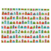 Whimsical Retro verpackte Geschenke Muster Weihnac Große Geschenktüte (Rückseite)