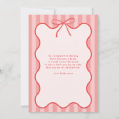 Whimsical Ribbon Bridesmaid-Karte Einladung (Rückseite)