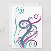 Whimsical Ribbon Curls Party einladen Einladung (Rückseite)
