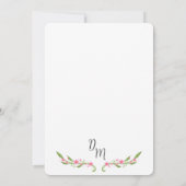 Whimsical Ribbon Floral Wedding Einladung (Rückseite)