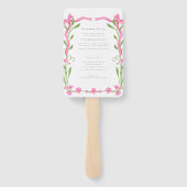 Whimsical Ribbon Floral Wedding Programme Fächer (Rückseite)