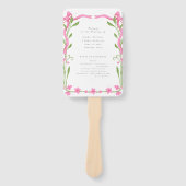 Whimsical Ribbon Floral Wedding Programme Fächer (Vorderseite)