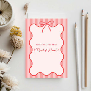 Whimsical Ribbon-Trauzeugin Einladung