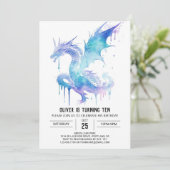 Whimsical Roaring Fun Mittelalter Geburtstag Einladung (Stehend Vorderseite)