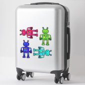 Whimsical Roboter Cute for Kids Aufkleber (Koffer)