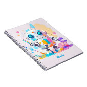 Whimsical Roboter Künstler für kreative Soule Notizblock (Rechte Seite)