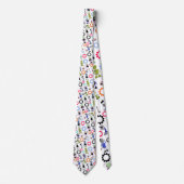 Whimsical Robots Fun Custom Necktie Tie Krawatte (Vorderseite)