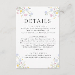 Whimsical Rococo Floral Crest Wedding Details Begleitkarte