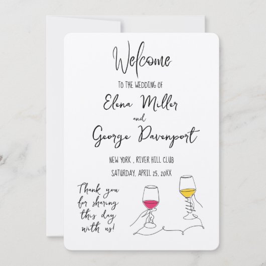 Whimsical Romance Wedite Invite Einladung (Vorderseite)