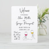 Whimsical Romance Wedite Invite Einladung (Stehend Vorderseite)