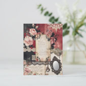 Whimsical Romantic Gothic Vintage Postkarte (Stehend Vorderseite)