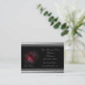 Whimsical Rose Coupon Business Card (Stehend Vorderseite)