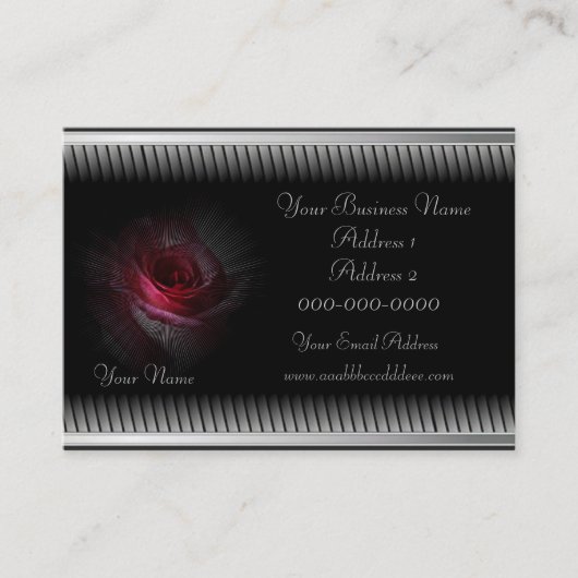 Whimsical Rose Coupon Business Card (Vorderseite)