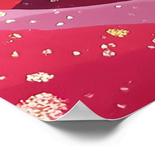 Whimsical roses garden poster (Ecke)