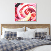 Whimsical roses garden Stretched Canvas Print Leinwanddruck (Insitu (Schlafzimmer))