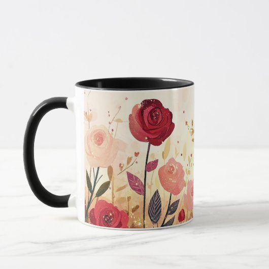 Whimsical roses garden  tasse (Links)