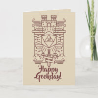 Whimsical RPG Geeky Birthday Card