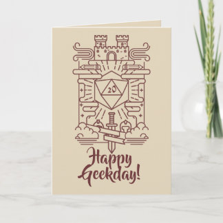 Whimsical RPG Geeky Birthday Card Karte